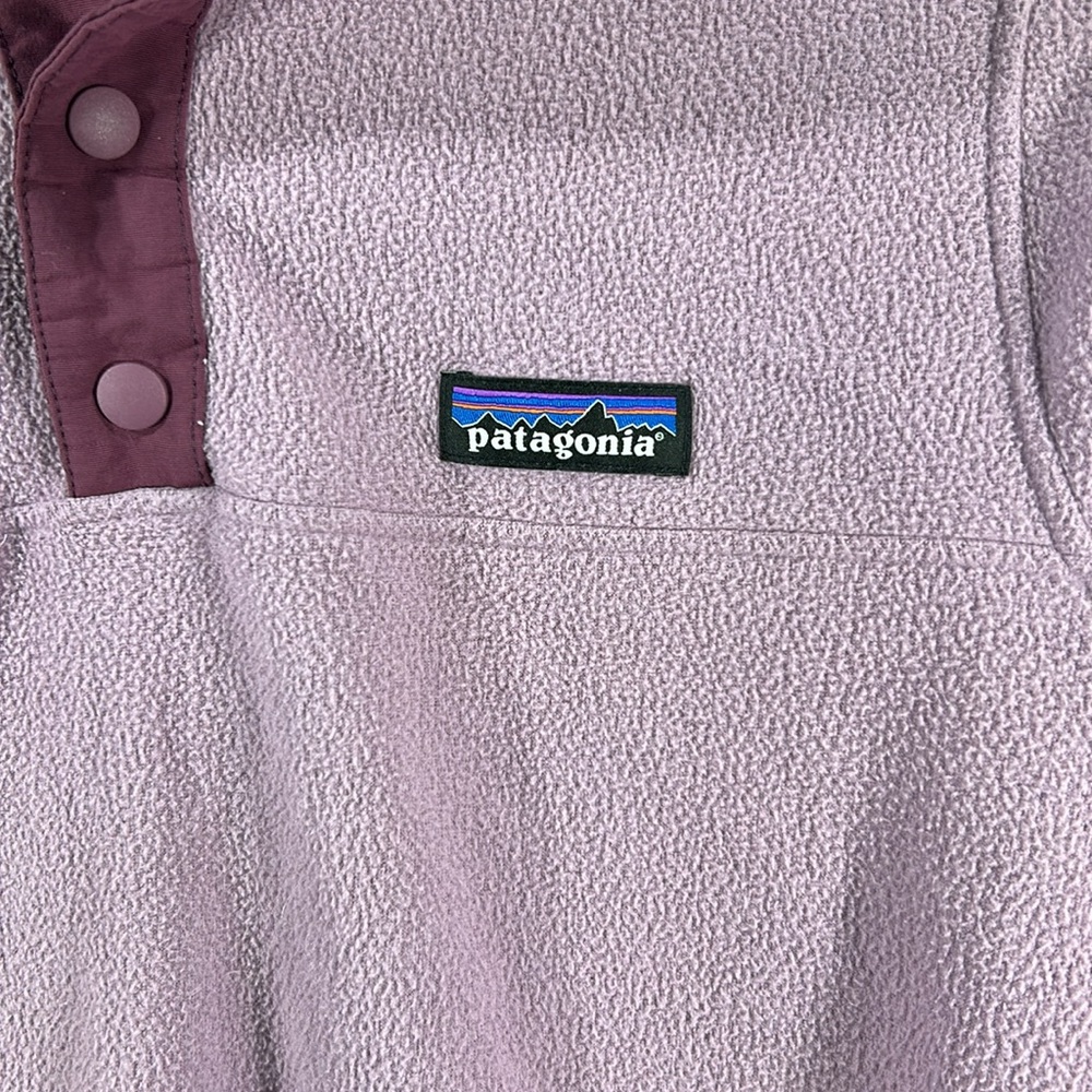 Patagonia Micro D Snap-T Pullover lavender light purple size small - Picture 5 of 7